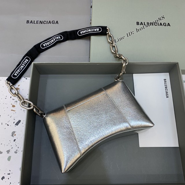 Balenciaga專櫃新品速遞Downtown鏈條單肩包 巴黎世家小號黑色經典Hourglass包 fyj1357